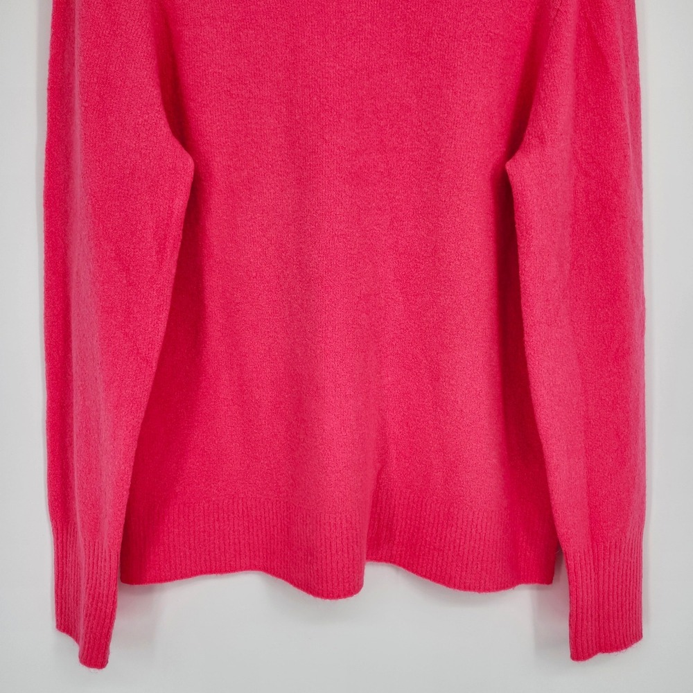 J.Crew Womens Hot Pink Extra-Soft Crewneck Wool Blend Sweater Size M Preppy Cozy - Picture 9 of 9